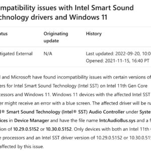 Microsoft confirms first upgrade block for windows 11 2022 update