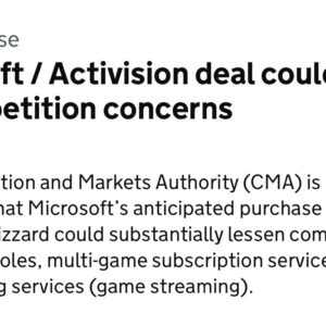Uk competition watchdog concerned over microsoft activision deal