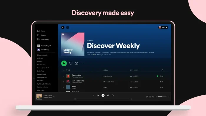 Discover music with spotify on pc