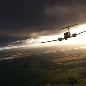 Flying in bad weather tornado