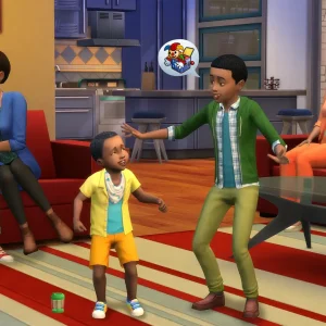 Happy black family in sims4