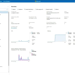 Windows admin center server overview