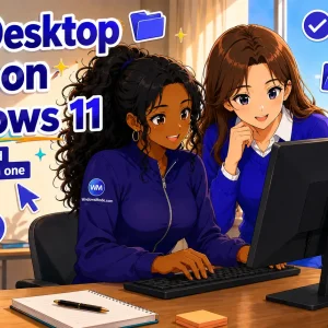 Hide desktop icons on pc cover