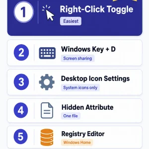 How hiding a desktop works infographic