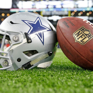 Dallas cowboys helmet with football