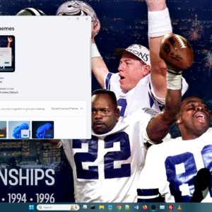 Screenshot of cowboys theme