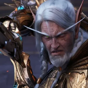Human with one eye gold armor