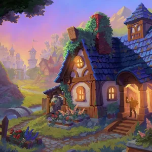 Official art village in wow