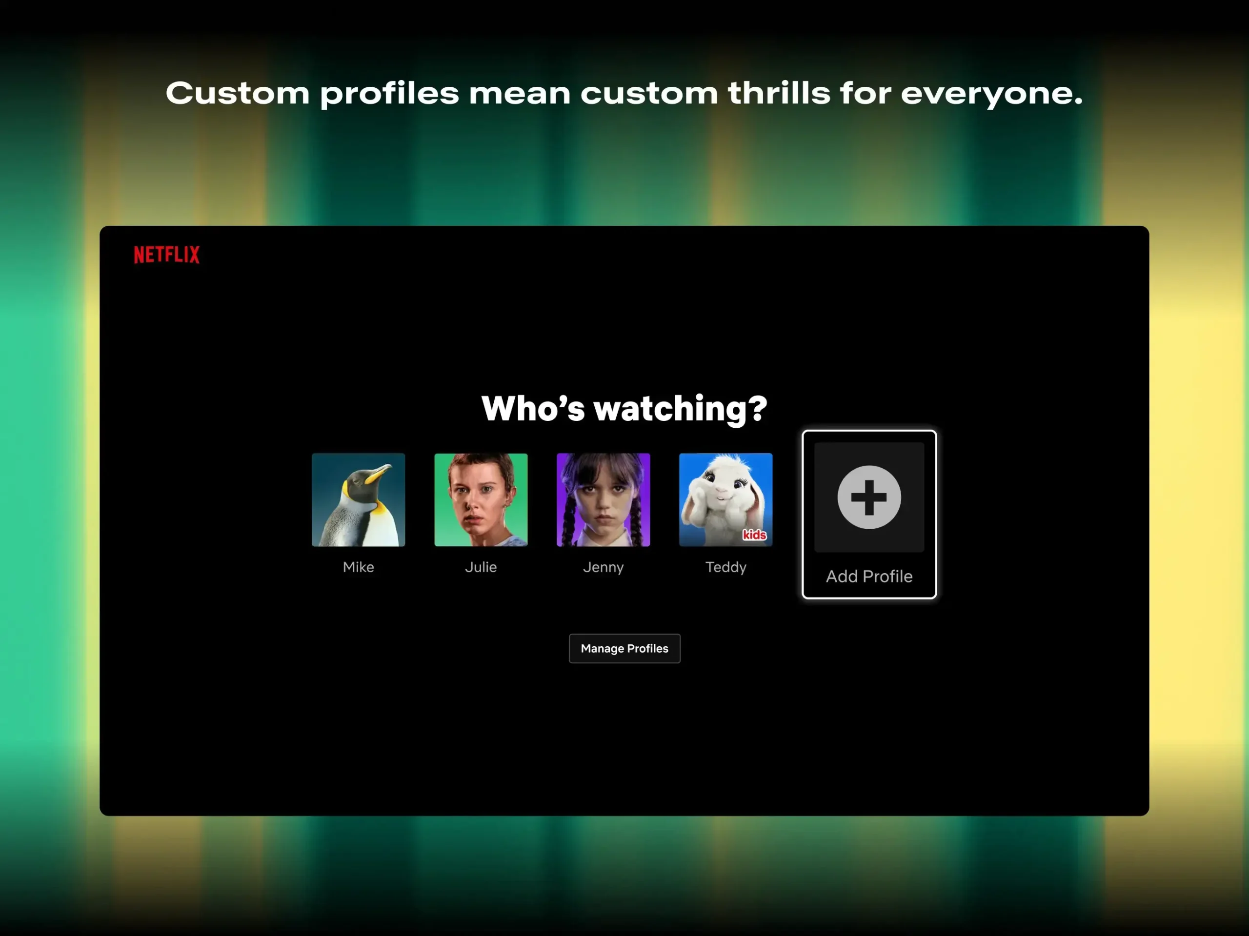 Custom profiles - Netflix for Windows 11