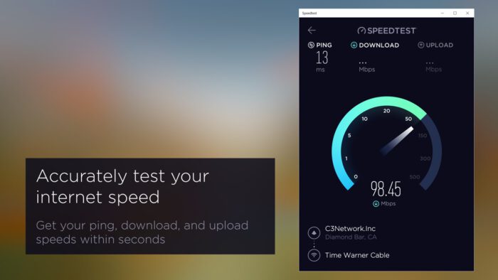 Speedtest.net screenshot example