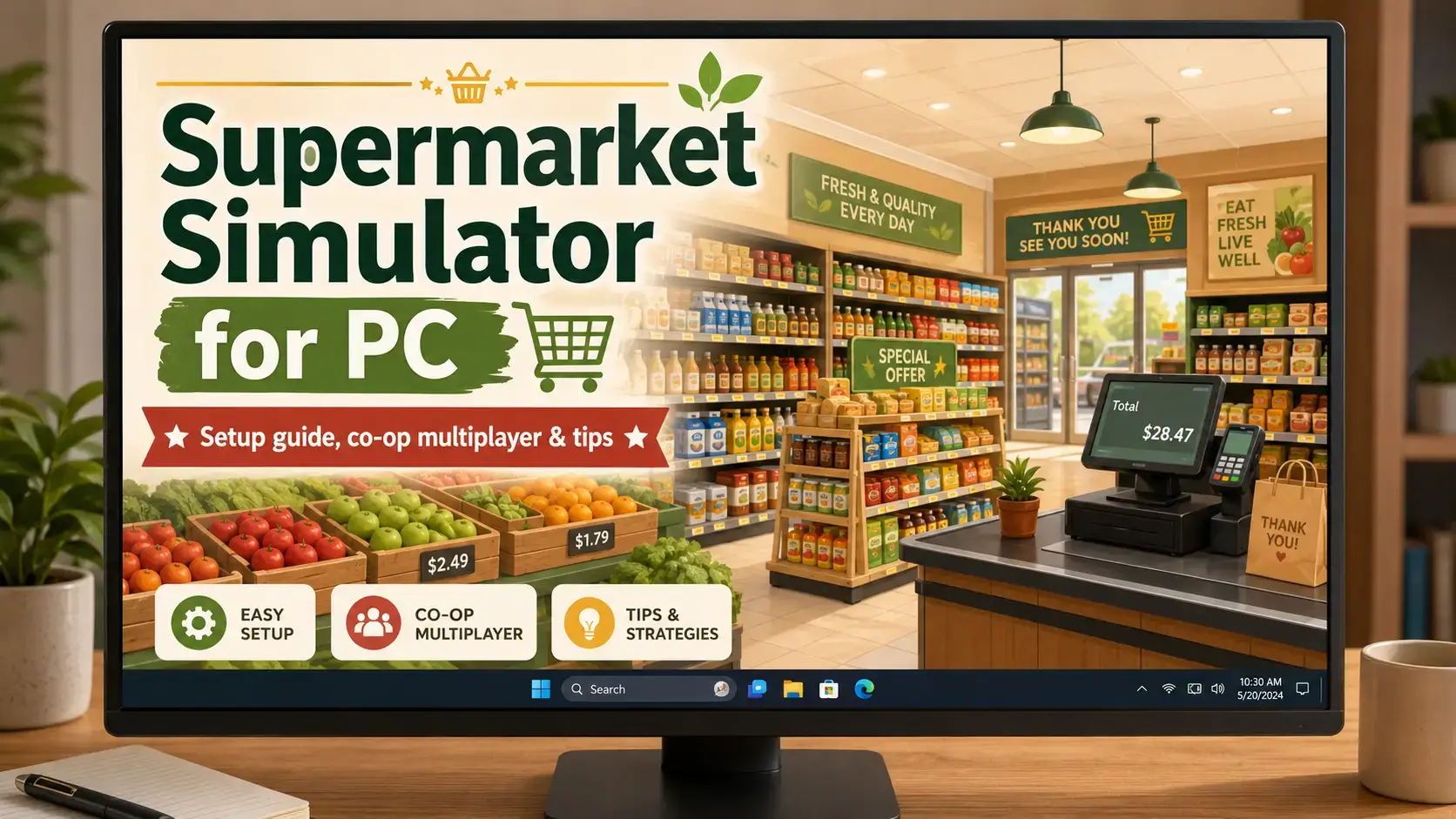 Supermarket simulator pc cover - Supermarket Simulator for PC: Download Guide, Tips & Features
