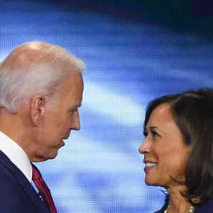 Joe biden kamala harris sharing moment