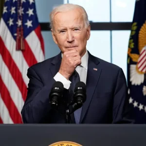 Joe biden thoughtful at podium