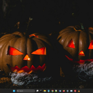 Screenshot of halloween theme