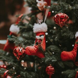 Christmas tree festive socks decorations