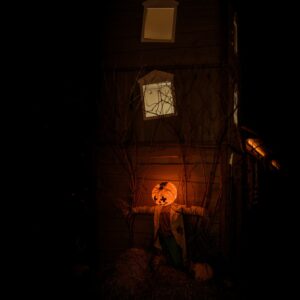 Creepy scarecrow haunted house