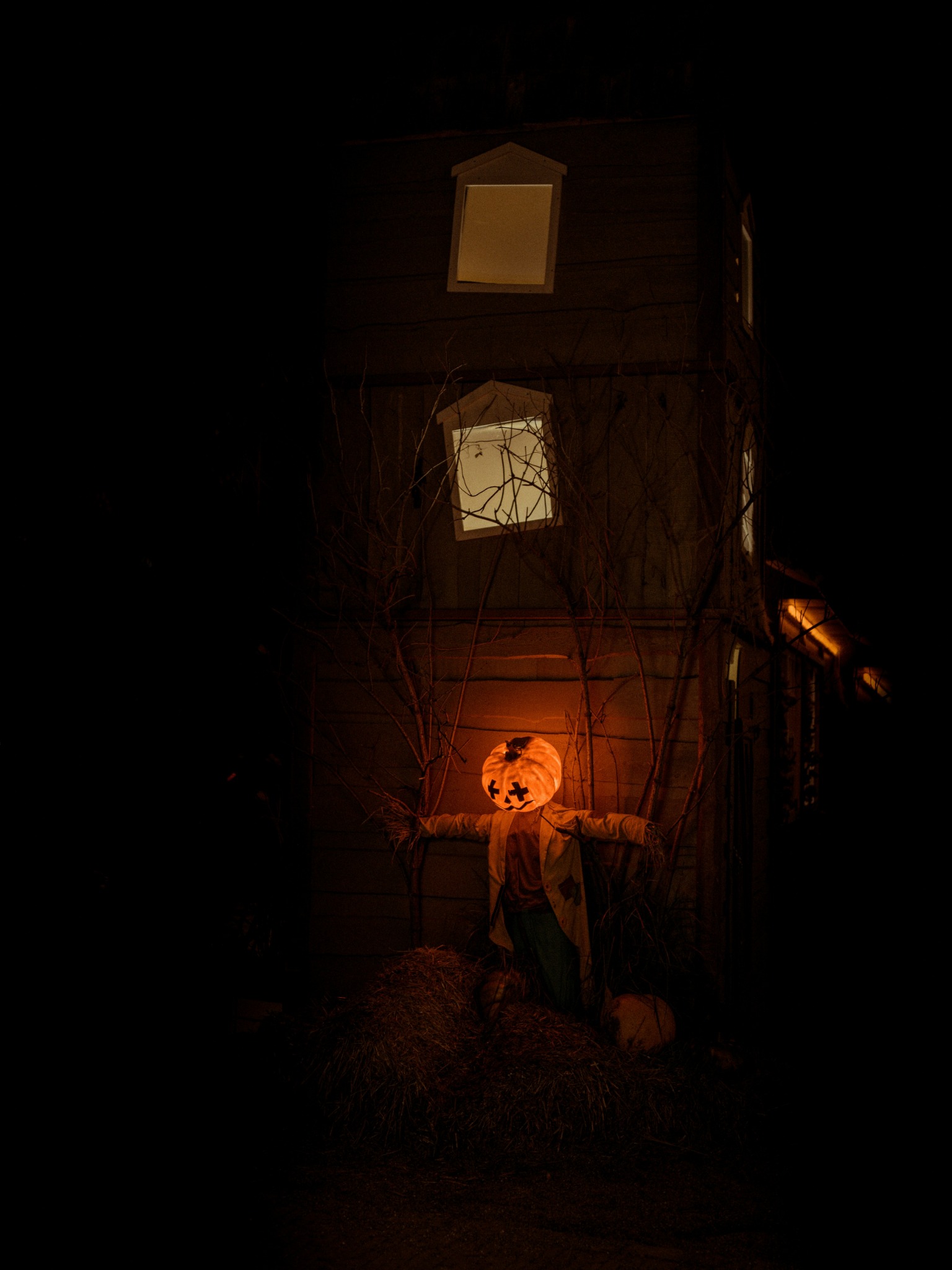 Creepy scarecrow haunted house