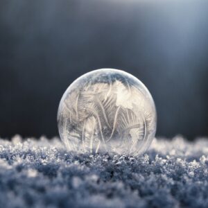 Frozen bubble crystal patterns