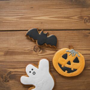 Halloween cookies ghost bat pumpkin