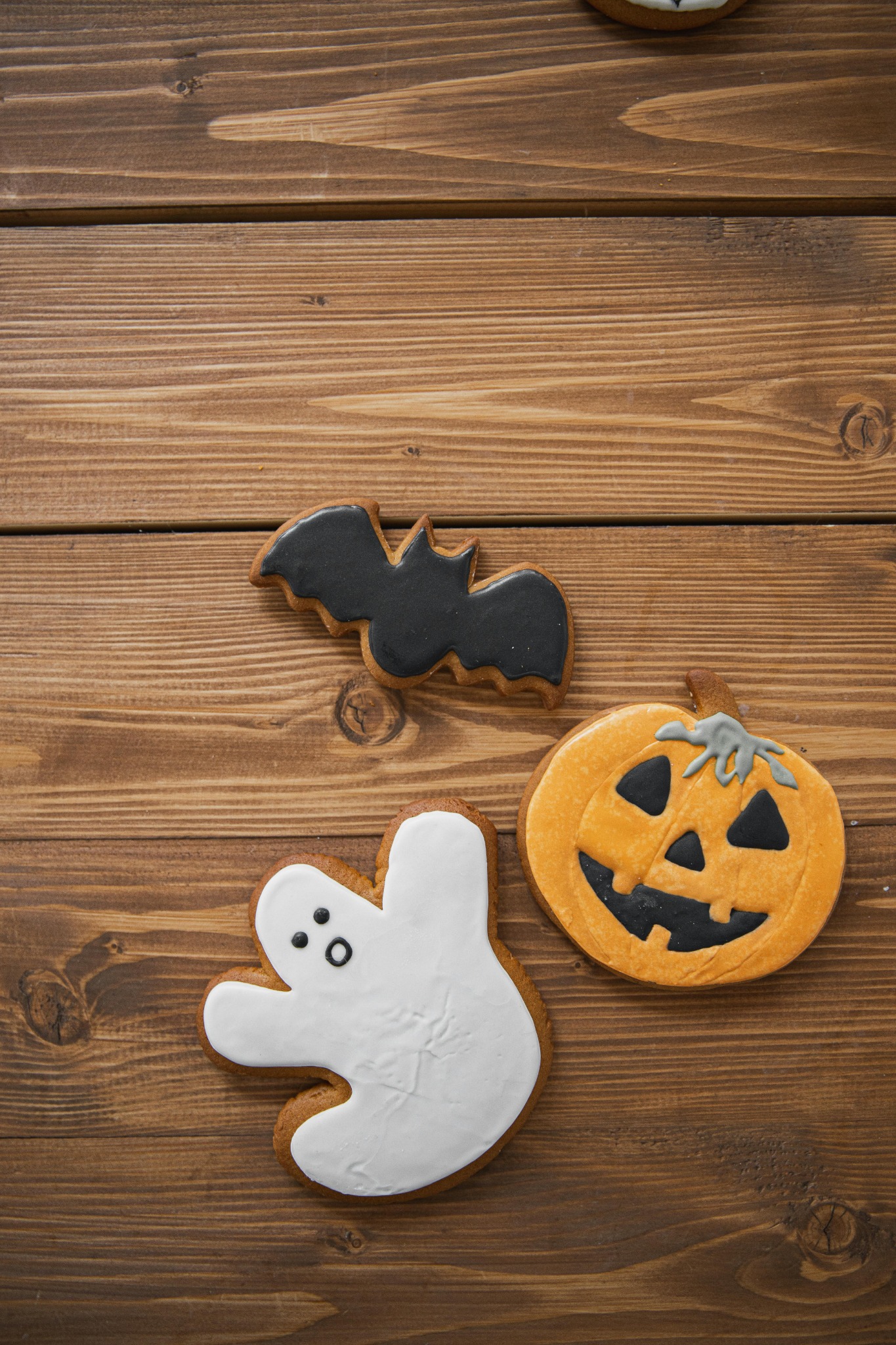 Halloween cookies ghost bat pumpkin