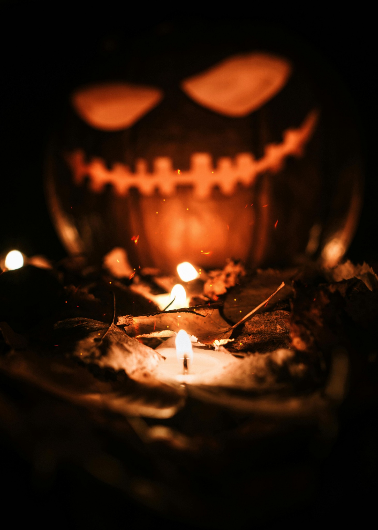 Jack o lantern candle light