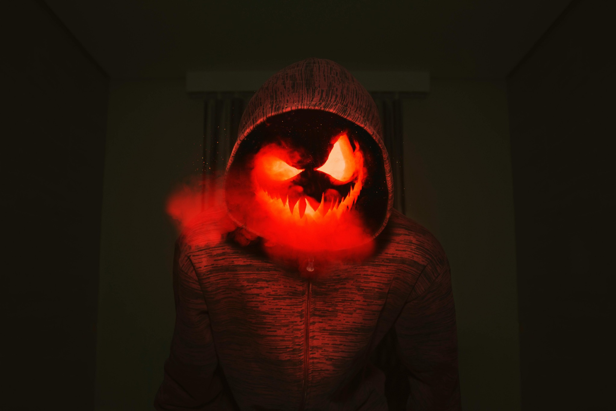 Jack o lantern head hoodie