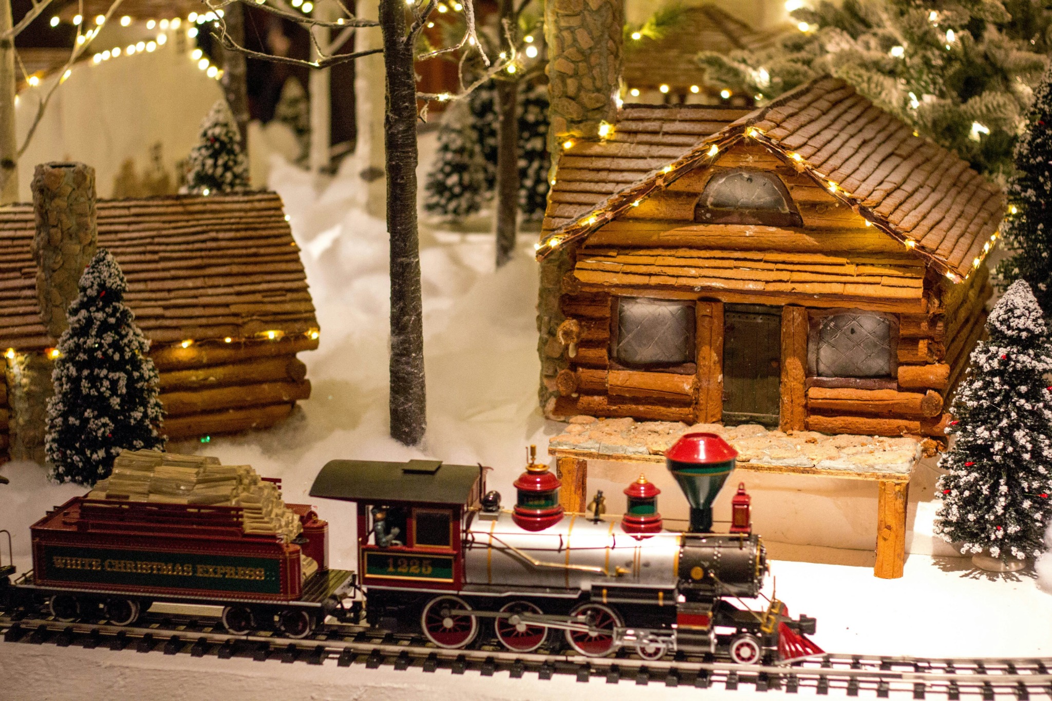 Miniature christmas village display