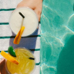 Poolside fruit drinks