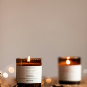 Scented candles autumn leaves
