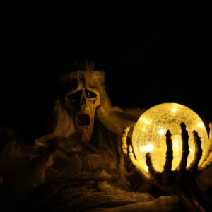 Spooky clown glowing orb