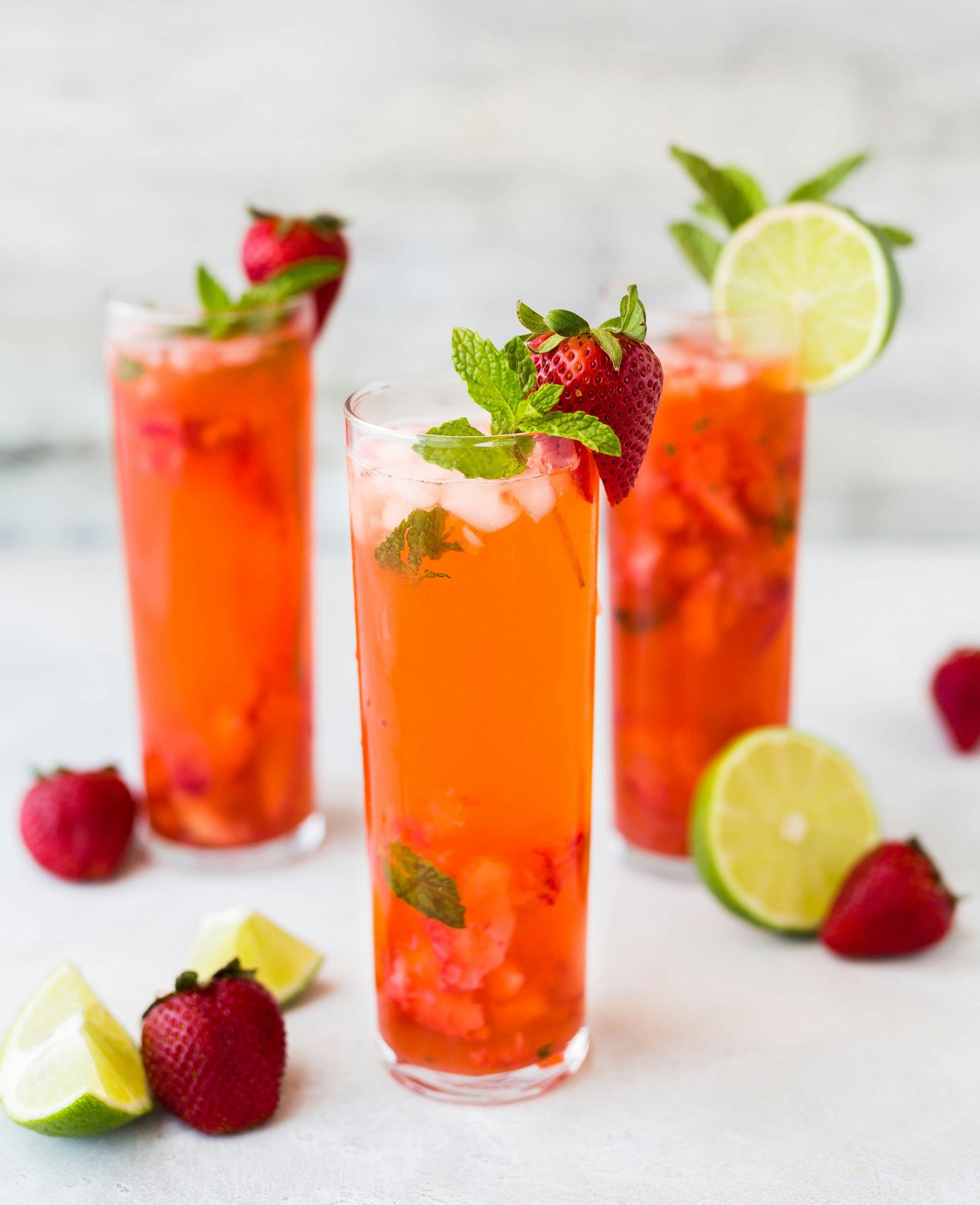Strawberry summer drink