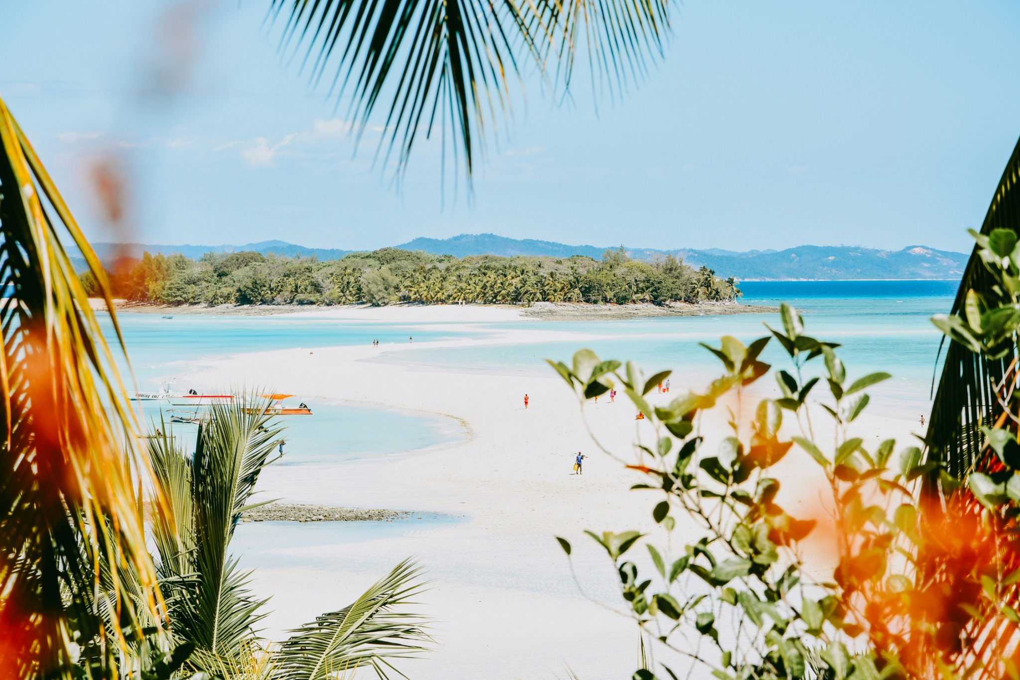 Tropical island beach view