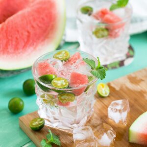 Watermelon mint cocktail