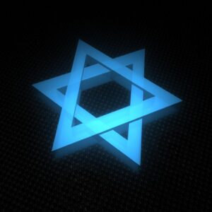 3d star of david blue neon wallpaper