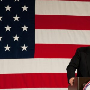 Donald trump against us flag wallpaper