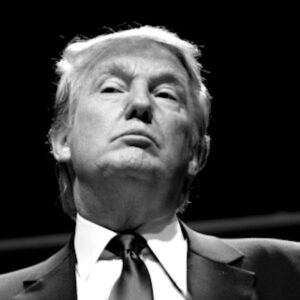 Donald trump black and white close up wallpaper