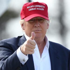 Donald trump red cap thumbs up wallpaper