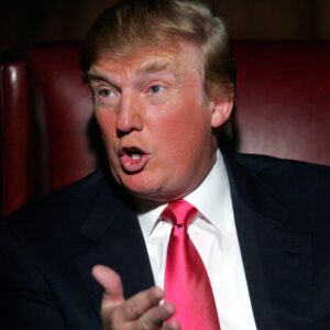 Donald trump red tie dark background wallpaper