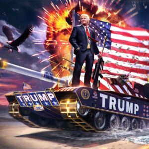 Donald trump tank fireworks wallpaper