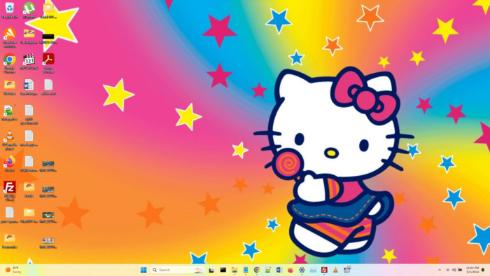 Hello kitty theme screenshot