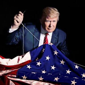 Man holding american flag wallpaper