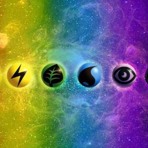 Pokemon elemental pokeballs cosmic wallpaper