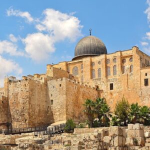 Al aqsa mosque dome clear sky wallpaper