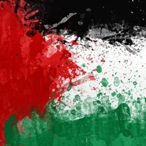 Artistic palestinian flag grunge style wallpaper