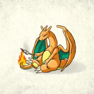 Charizard camping fun time wallpaper