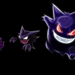 Ghost pokemon gengar haunter art wallpaper