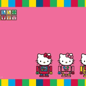 Hello kitty bunny countryside wallpaper