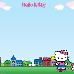 Hello kitty bunny patchwork wallpaper