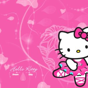 Hello kitty pink wink wallpaper