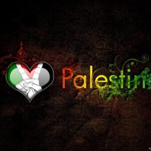 I love palestine heart and flag wallpaper